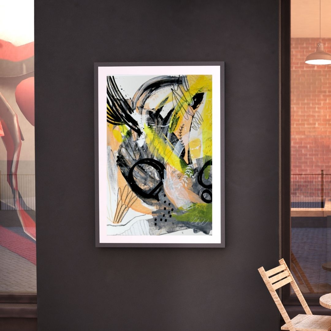 Original Abstract Painting, 50 x 70 - Tania Bisaz