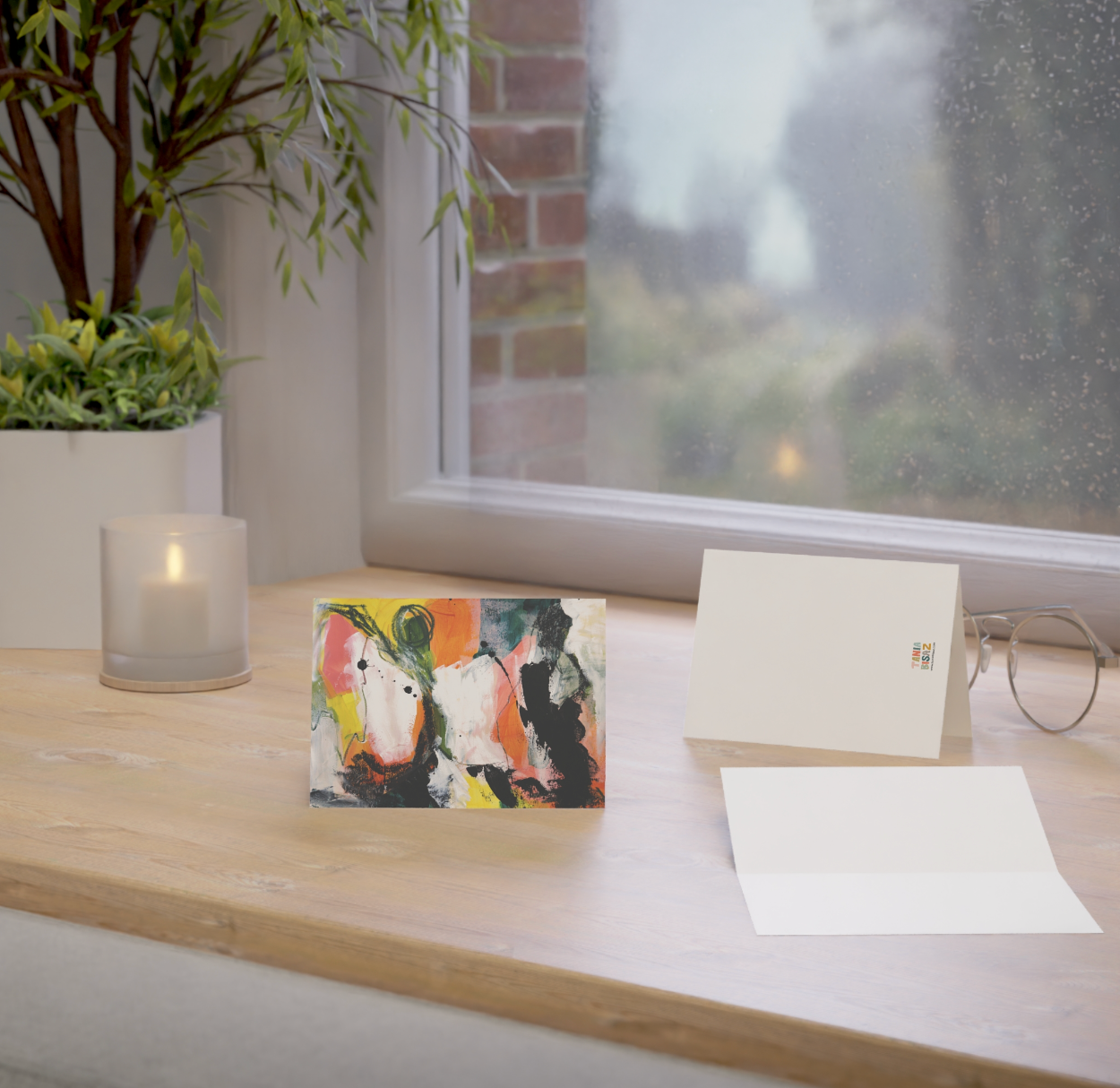 Set of 5 Greeting cards, Abstract - Tania Bisaz