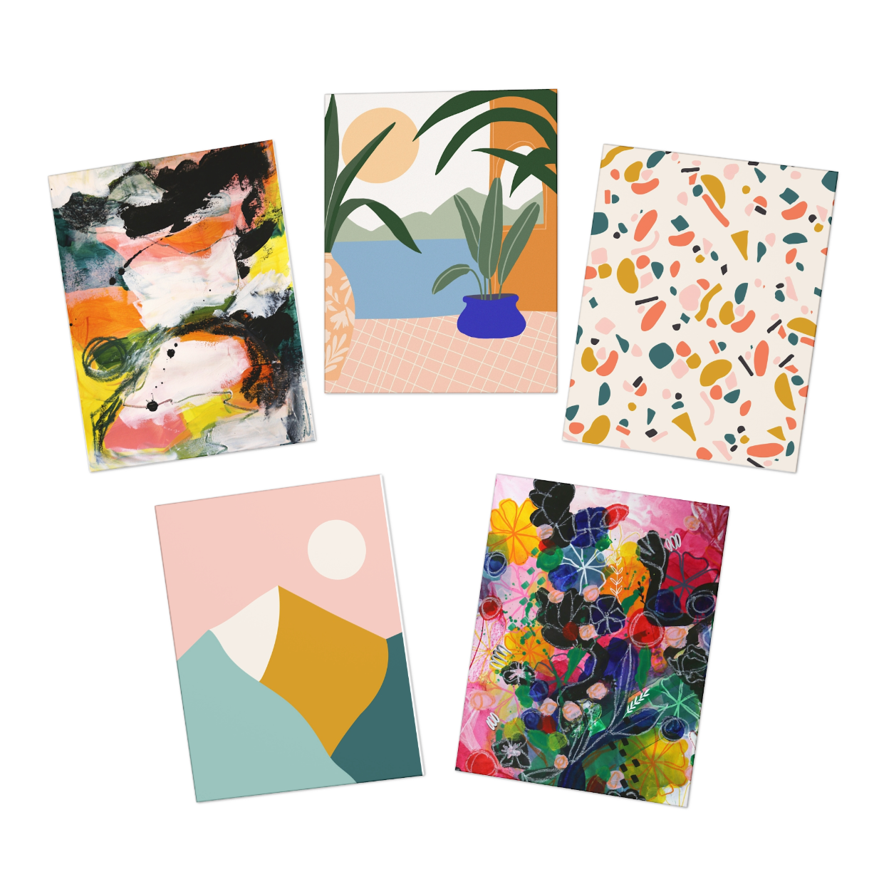 Multi Design Postcards, 5 Pack - Tania Bisaz