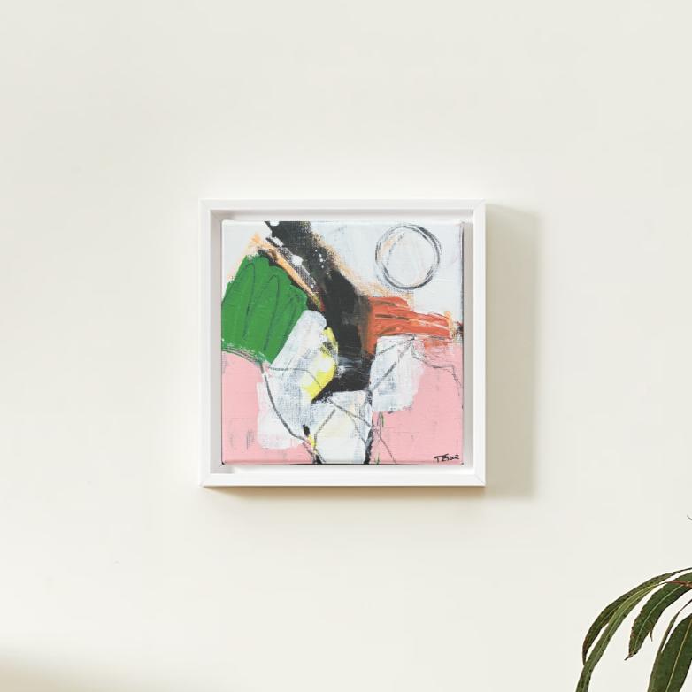 Original Abstract Painting, 20 x 20 cm - Tania Bisaz