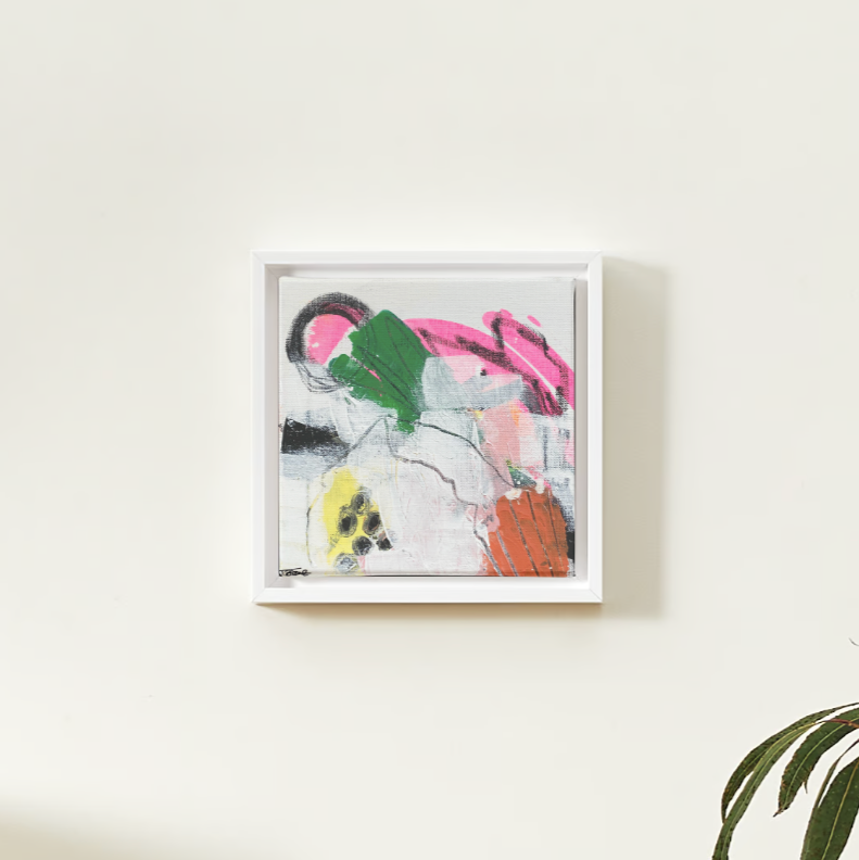 Original Abstract Painting, 20 x 20 cm - Tania Bisaz