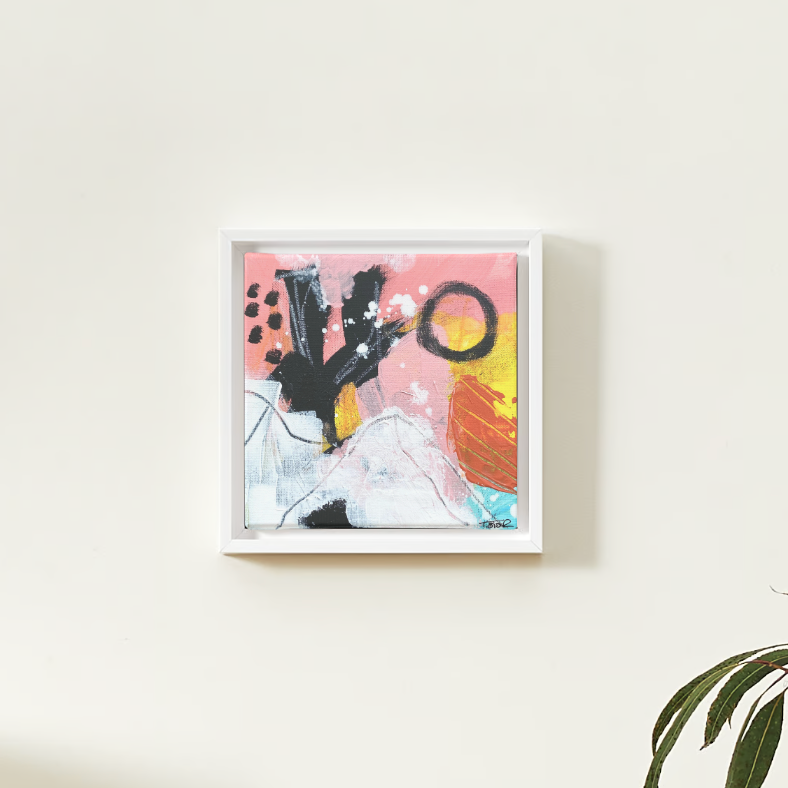 Original Abstract Painting, 20 x 20 cm - Tania Bisaz