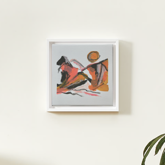 Original Abstract Mountains Painting, 20 x 20 cm - Tania Bisaz