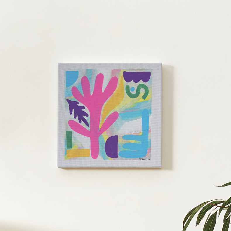 Original Abstract Painting, 25.5 x 25.5 cm - Tania Bisaz