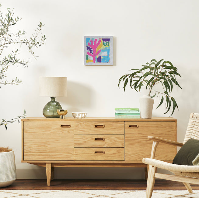 Original Abstract Painting, 25.5 x 25.5 cm - Tania Bisaz