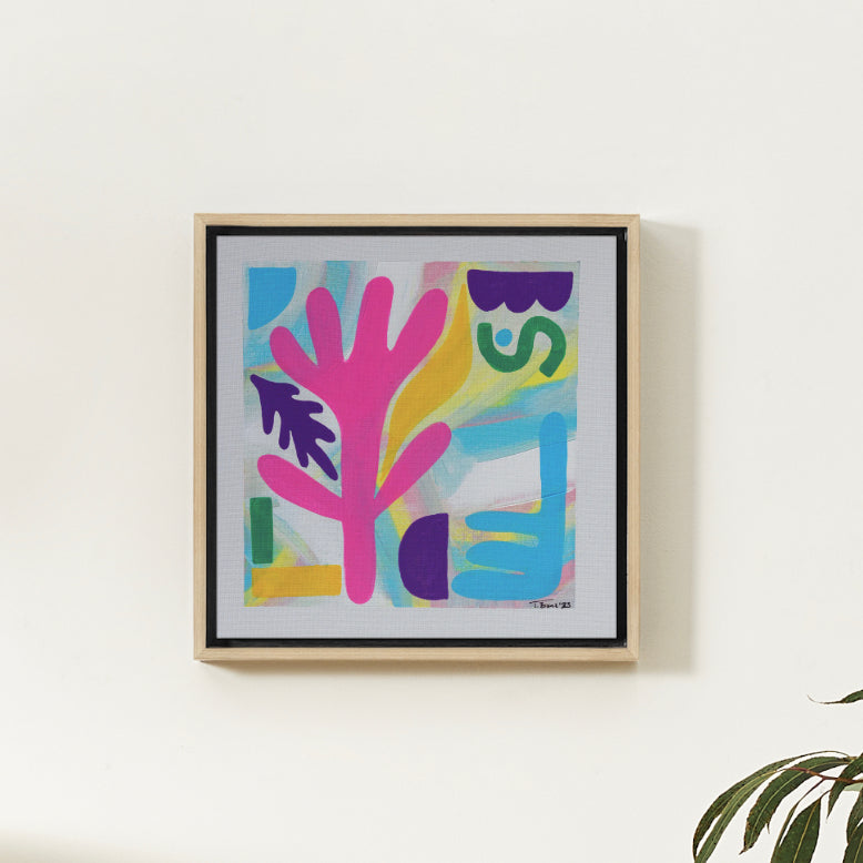 Original Abstract Painting, 25.5 x 25.5 cm - Tania Bisaz