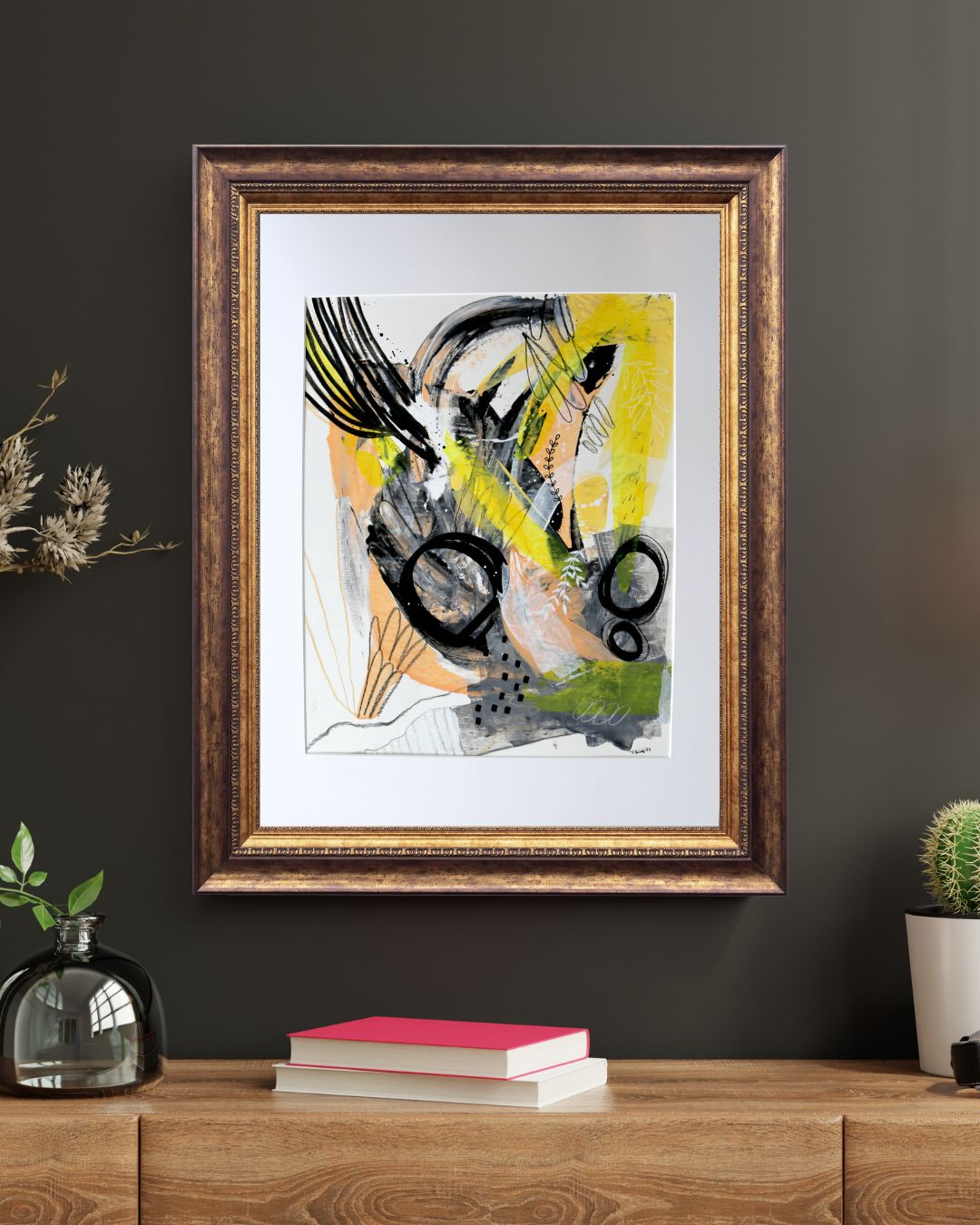 Original Abstract Painting, 50 x 70 - Tania Bisaz