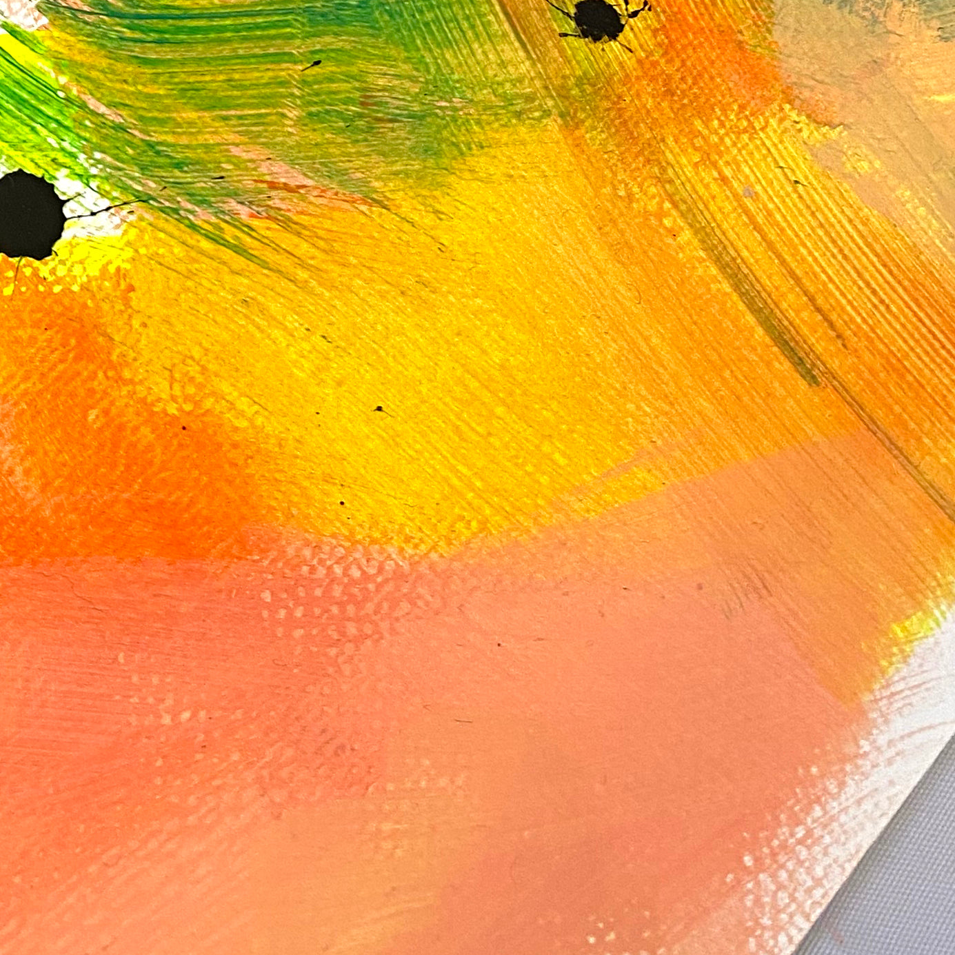 Original Abstract Painting Pink & Green, A3 (29.7 x 42 cm) - Tania Bisaz