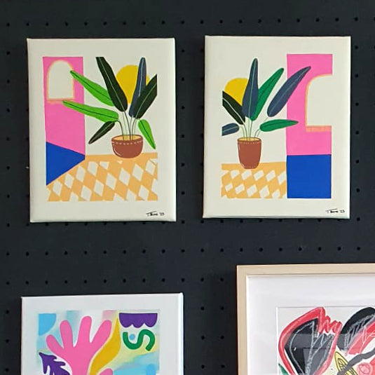 Original Abstract Painting, 24 x 30 cm - Tania Bisaz