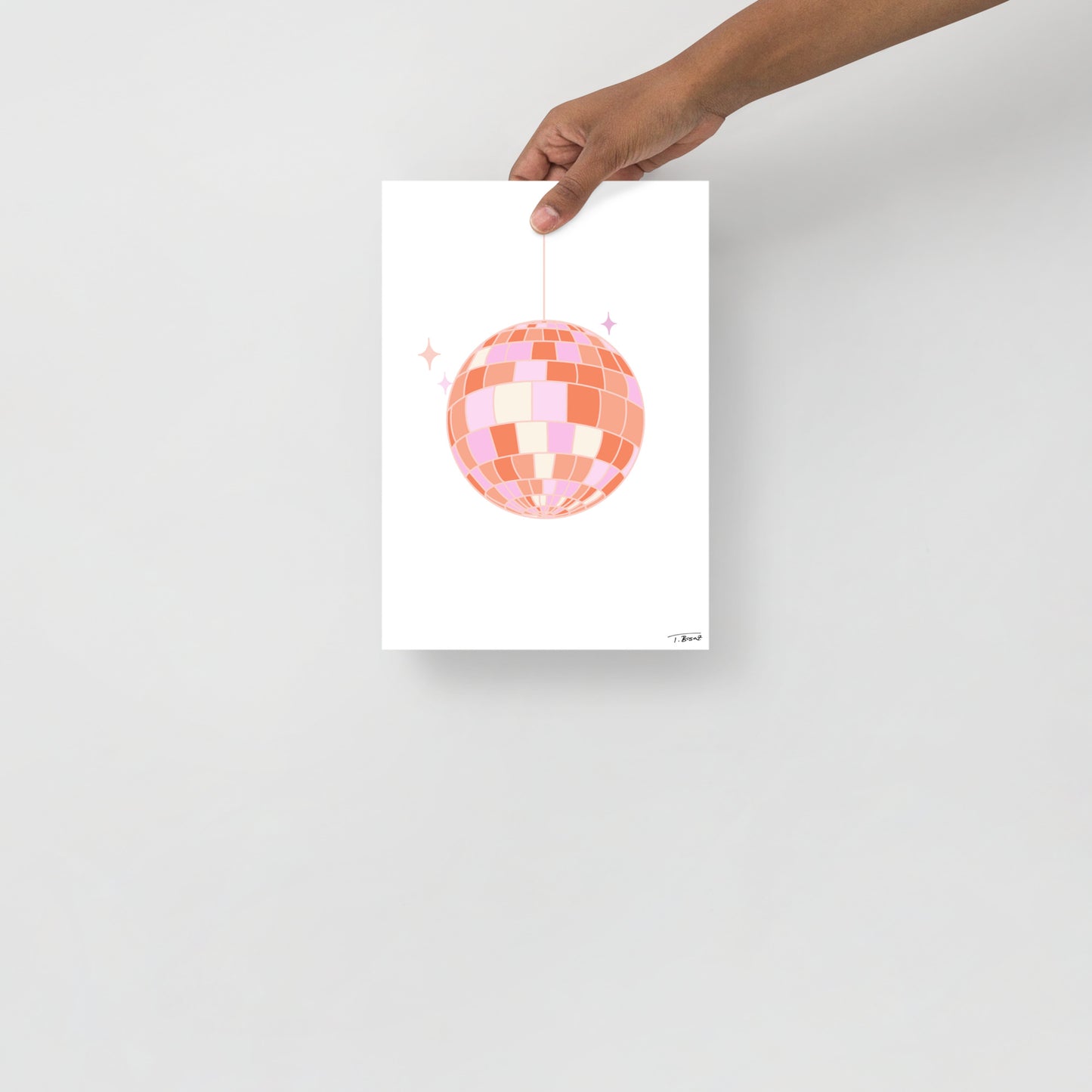 Disco Girl Digital Art Poster Print - Tania Bisaz