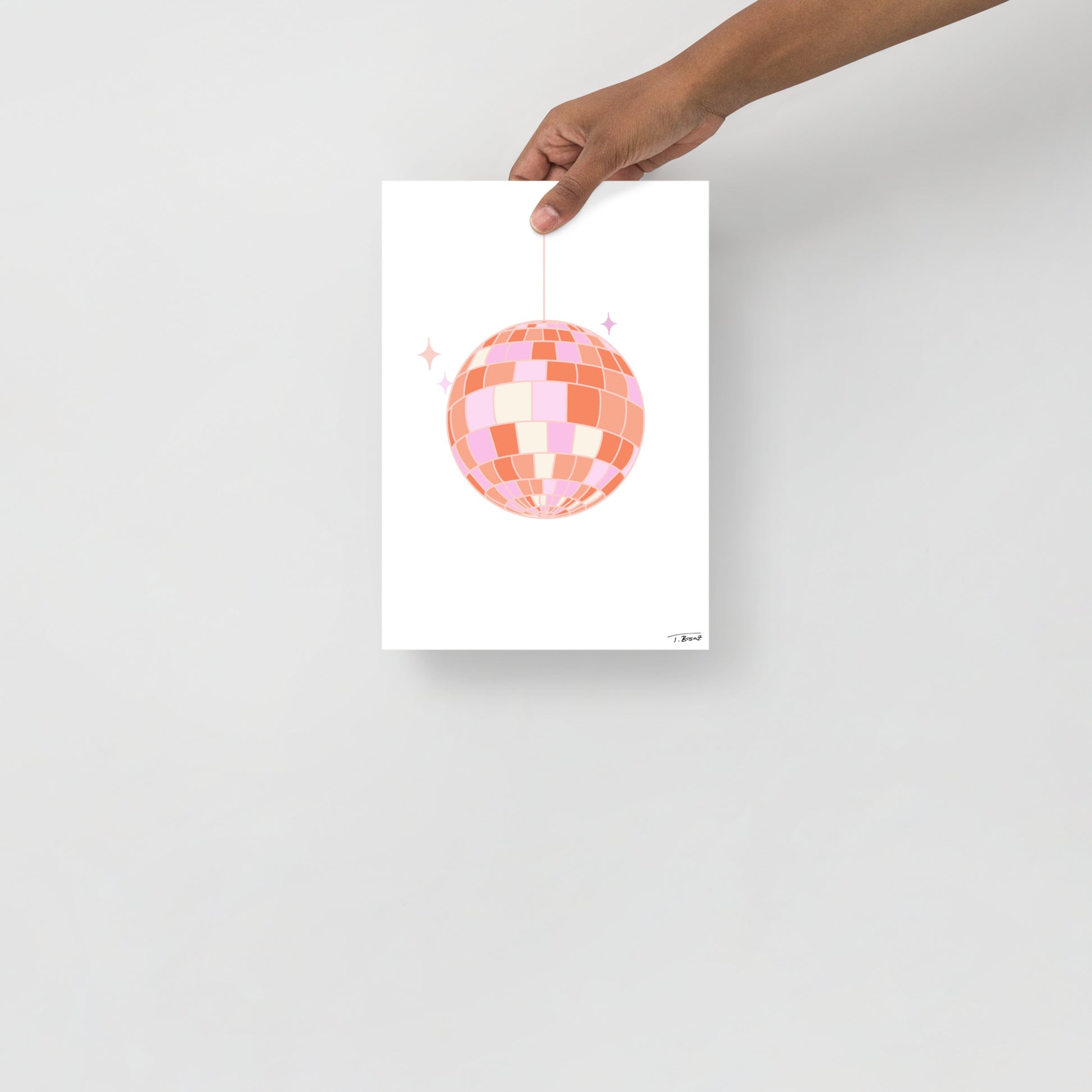 Disco Girl Digital Art Poster Print - Tania Bisaz