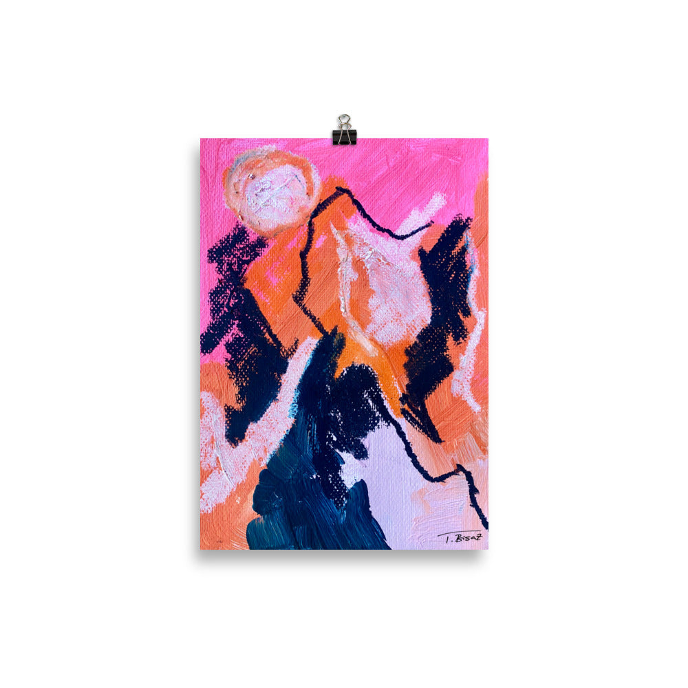 Abstract Mountains Art Poster Print - Tania Bisaz