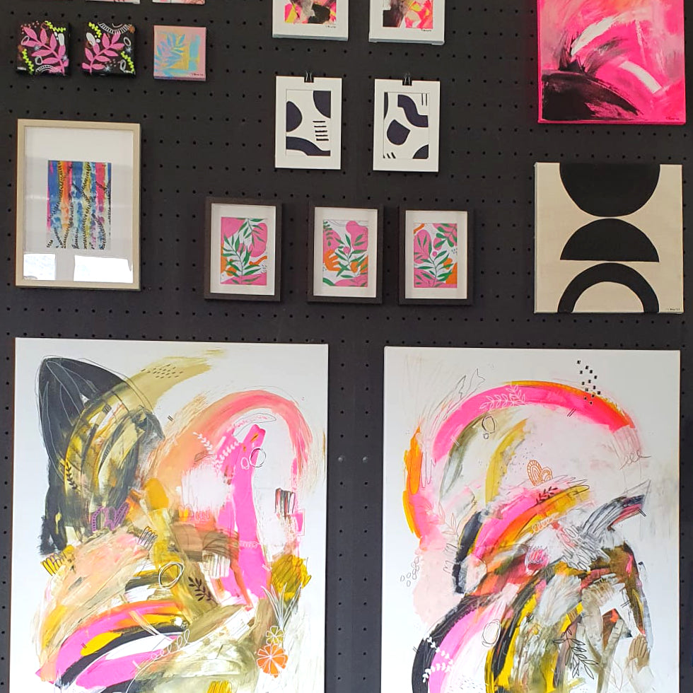 Original Abstract Painting, 24 x 30 cm - Tania Bisaz