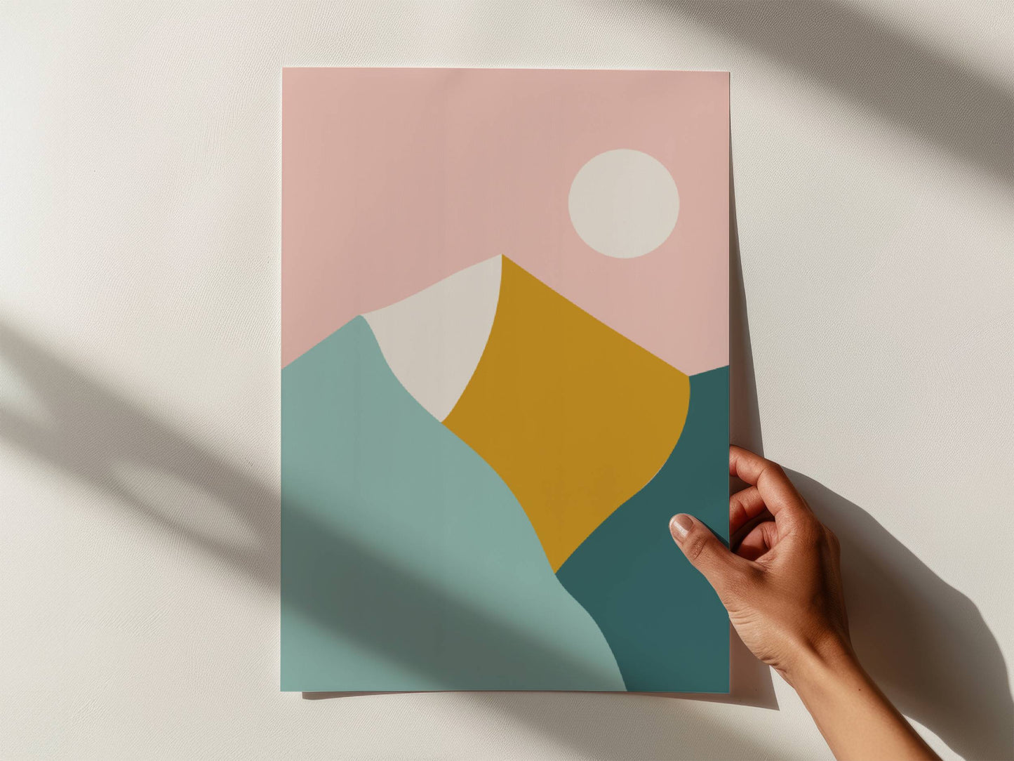 Lake Como Mountain Digital Art Poster Print