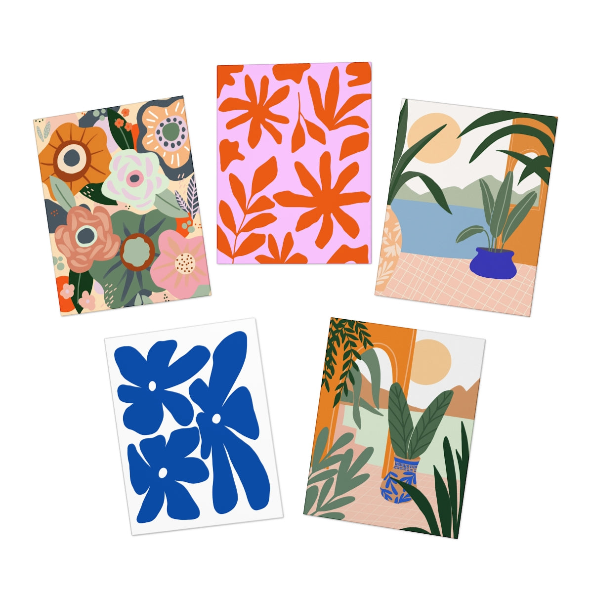 Multi Design Greeting Cards, 5 Pack - Tania Bisaz