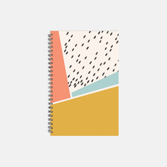 Abstract Shapes Spiral Notebook – Softcover 5.5" x 8.5" (Blank Pages) - Tania Bisaz