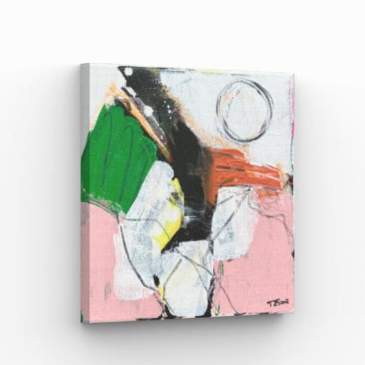 Original Abstract Painting, 20 x 20 cm - Tania Bisaz