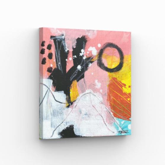 Original Abstract Painting, 20 x 20 cm - Tania Bisaz