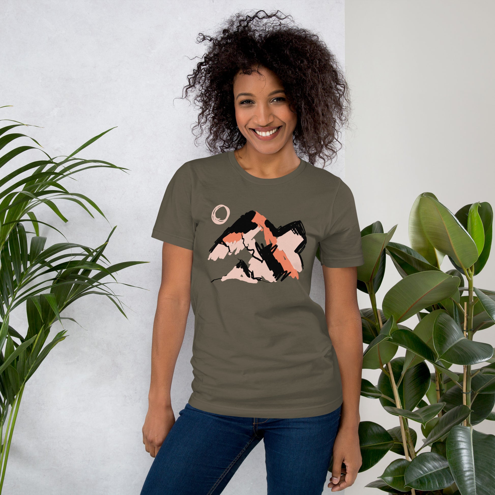 Abstract Mountains Unisex T-Shirt - Tania Bisaz