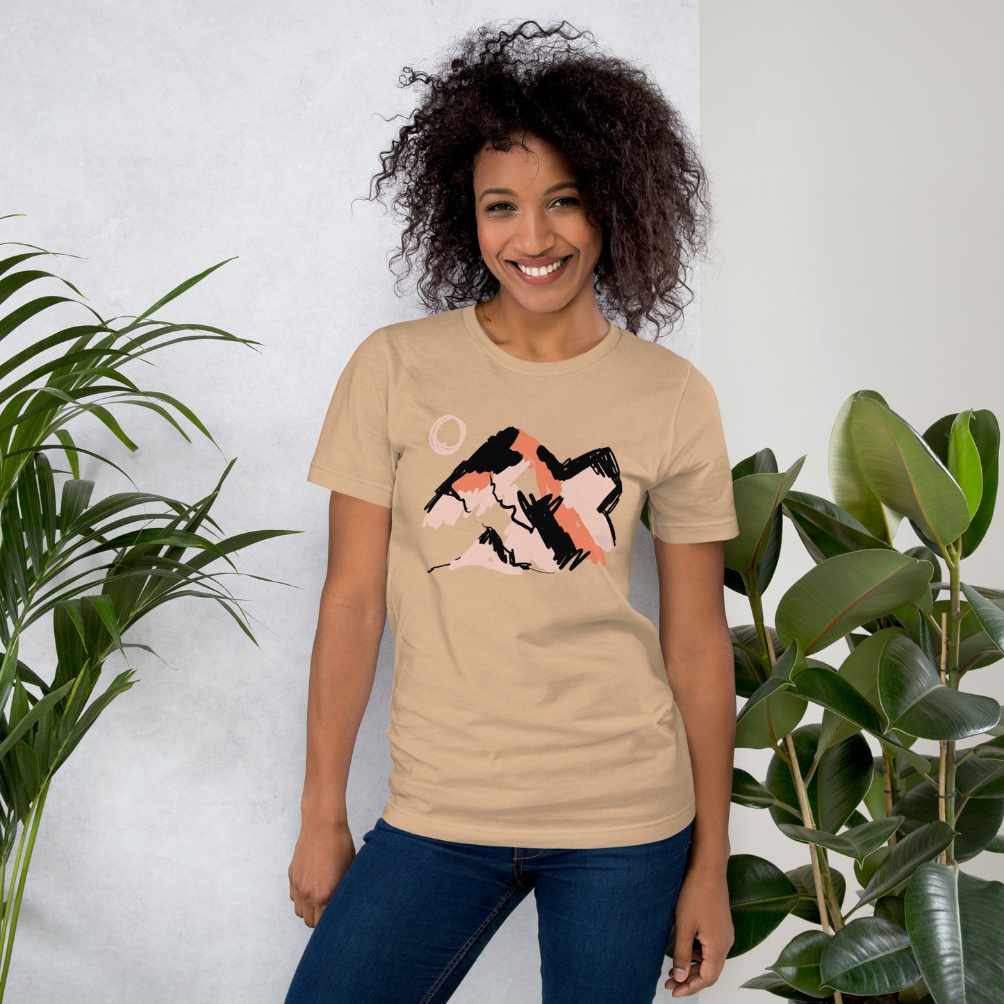 Abstract Mountains Unisex T-Shirt - Tania Bisaz