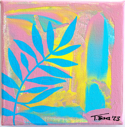 Original Abstract Painting, 10 x 10 cm