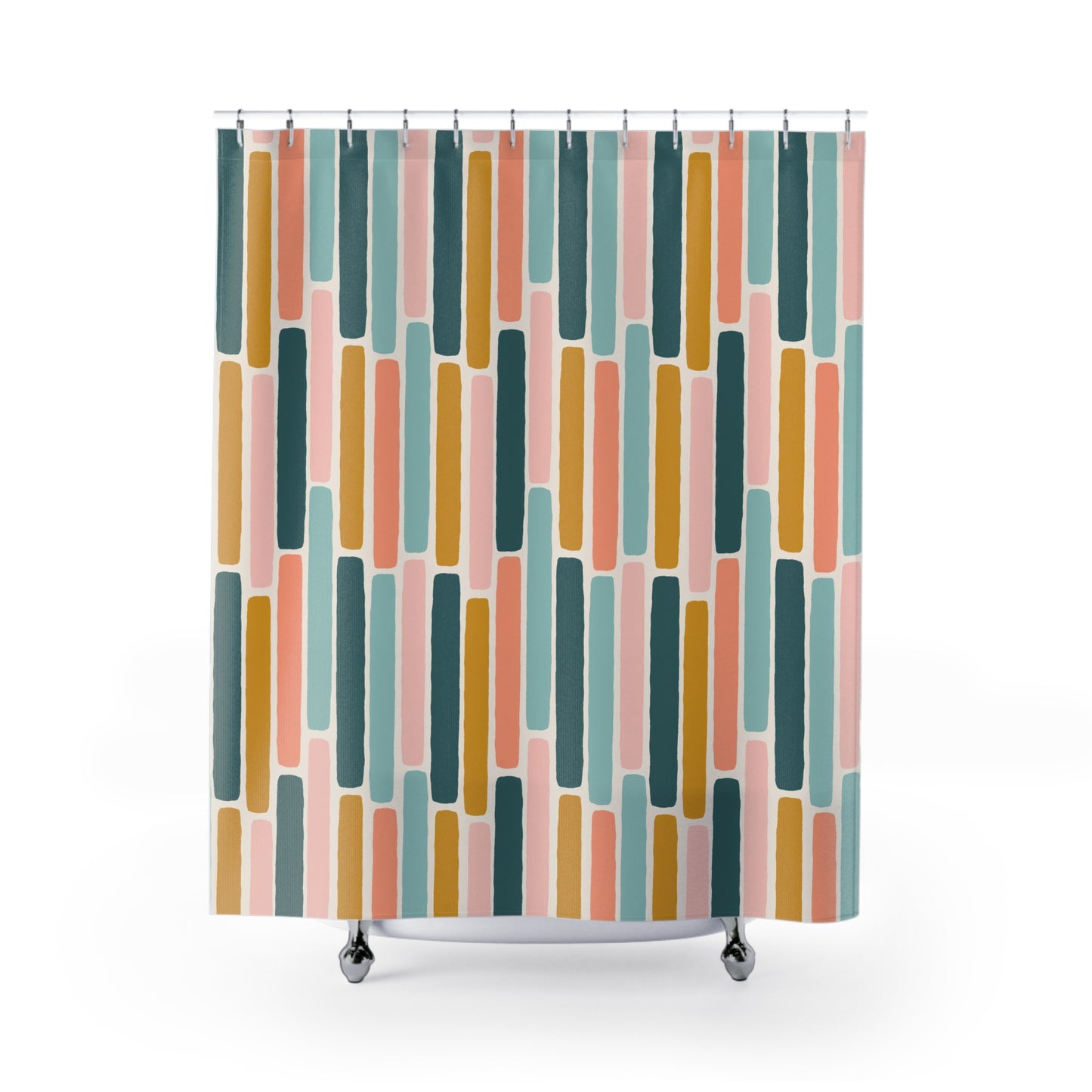 Watercolour Stripes Shower Curtain