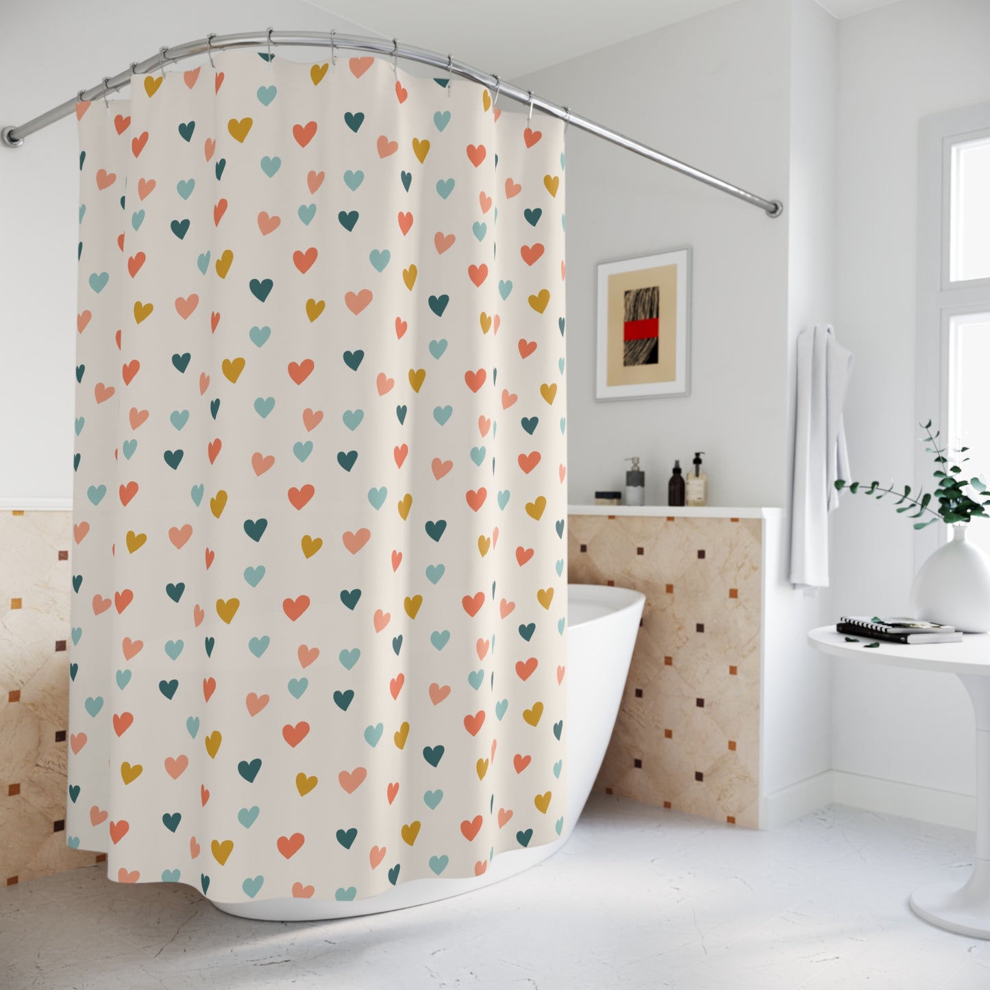 Heart Art Shower Curtain