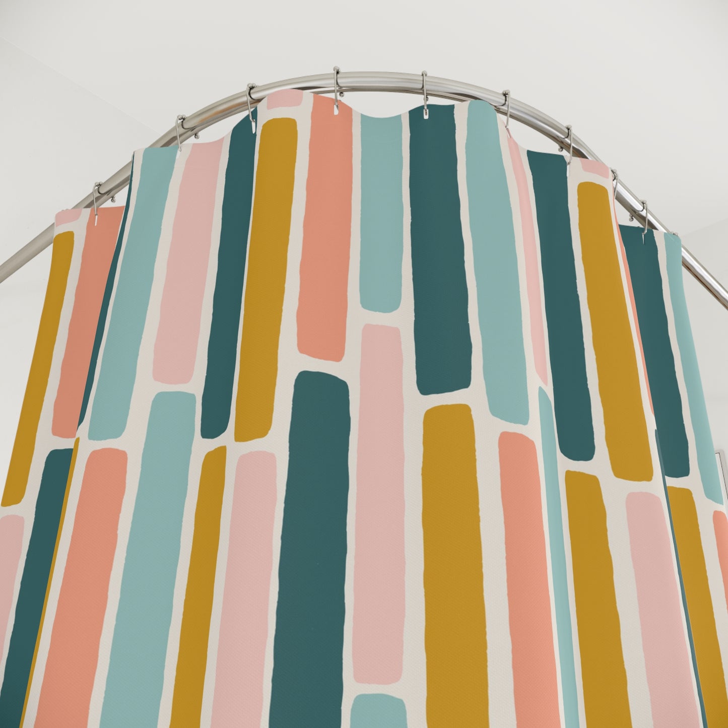 Watercolour Stripes Shower Curtain