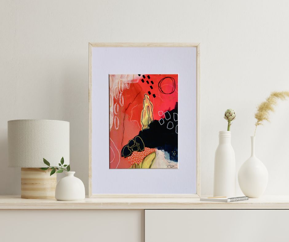 Into the Ember – Original Mixed Media Painting (A5)