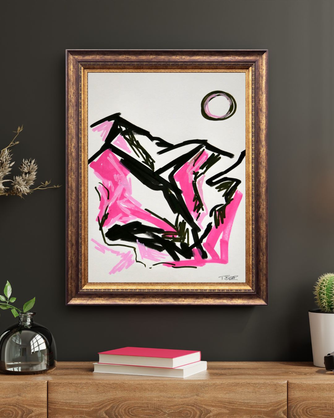 Neon Peaks - A4 Original Painting (Acrylic Marker on Paper)