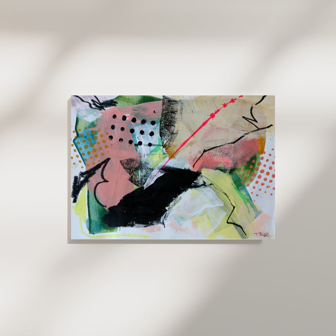 Electric Daydream – A4 Original Painting (Mixed Media on Paper)