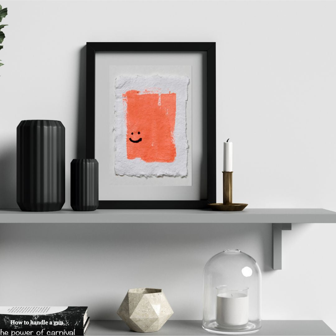Smileys – Set of 2 Mini Paintings (Acrylic Ink on Japan Paper)