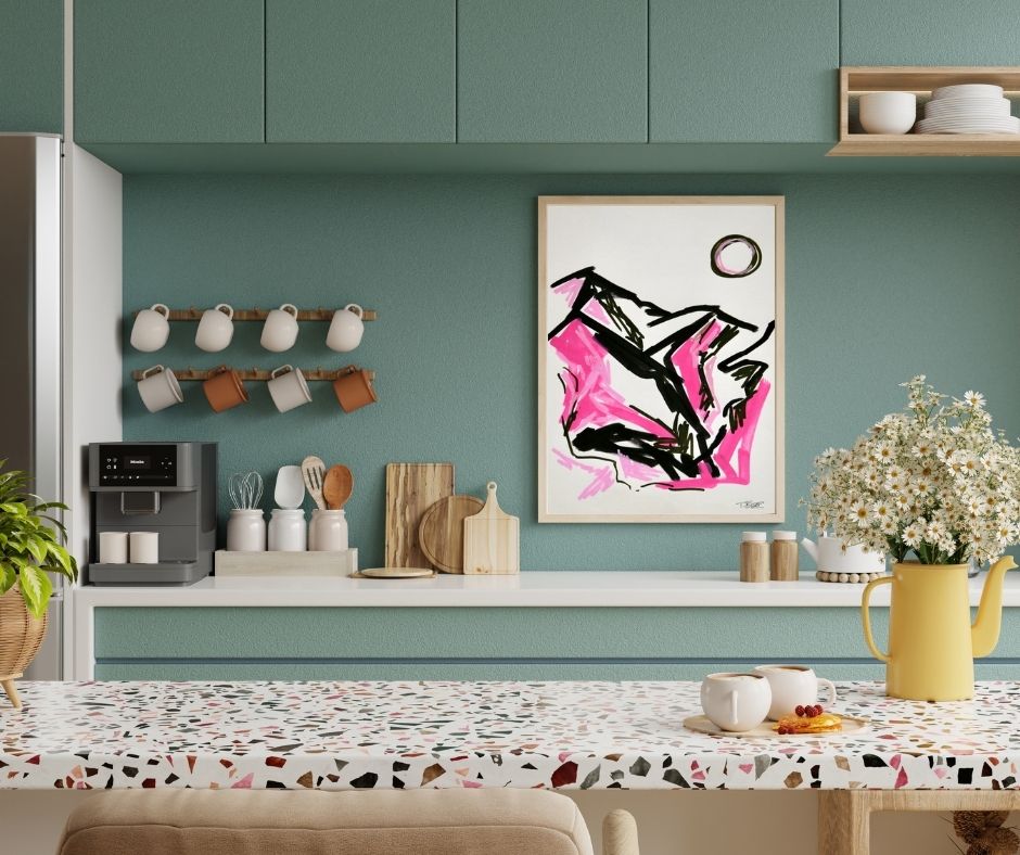 Neon Peaks - A4 Original Painting (Acrylic Marker on Paper)