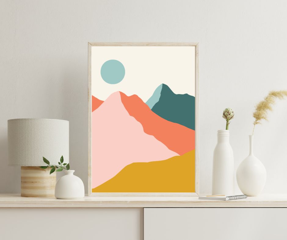 Minimal Mountains, Digital Art Print