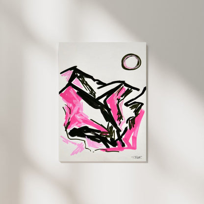 Neon Peaks - A4 Original Painting (Acrylic Marker on Paper)
