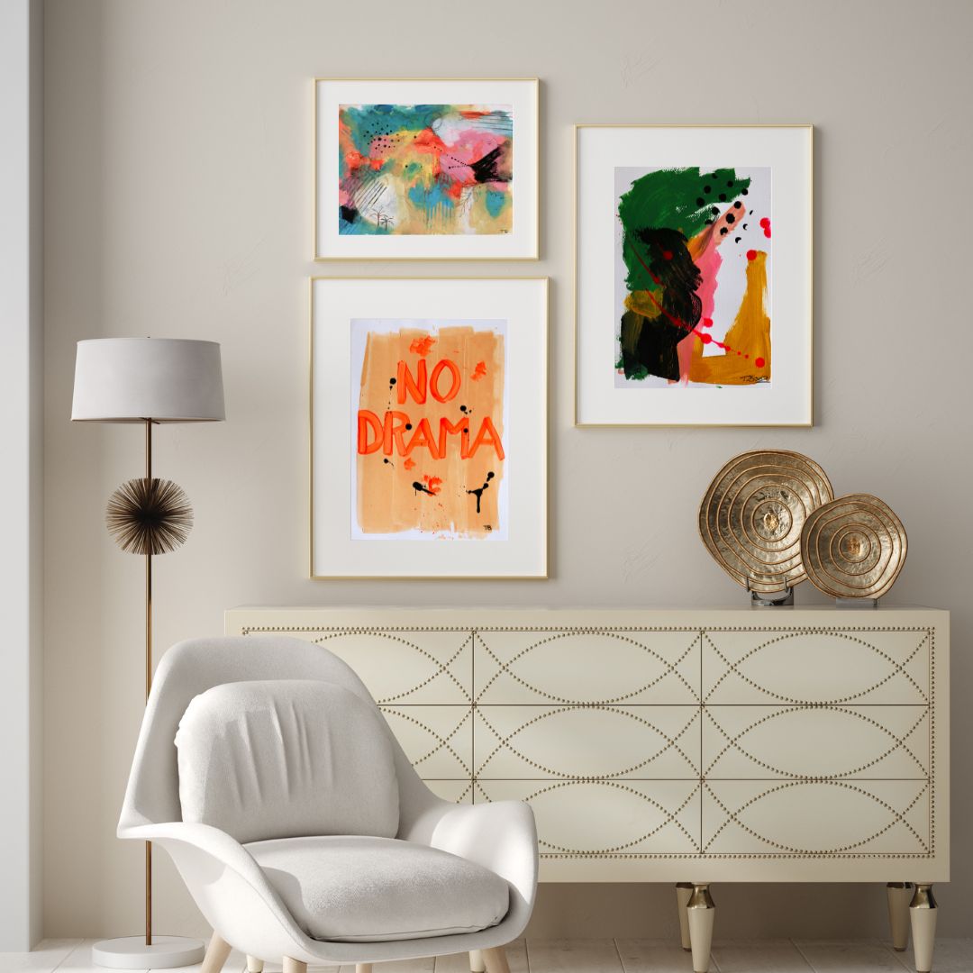 Fields of Colour – A4 Original Painting on Canvas Paper