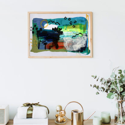 Blue Horizon – A4 Original Painting