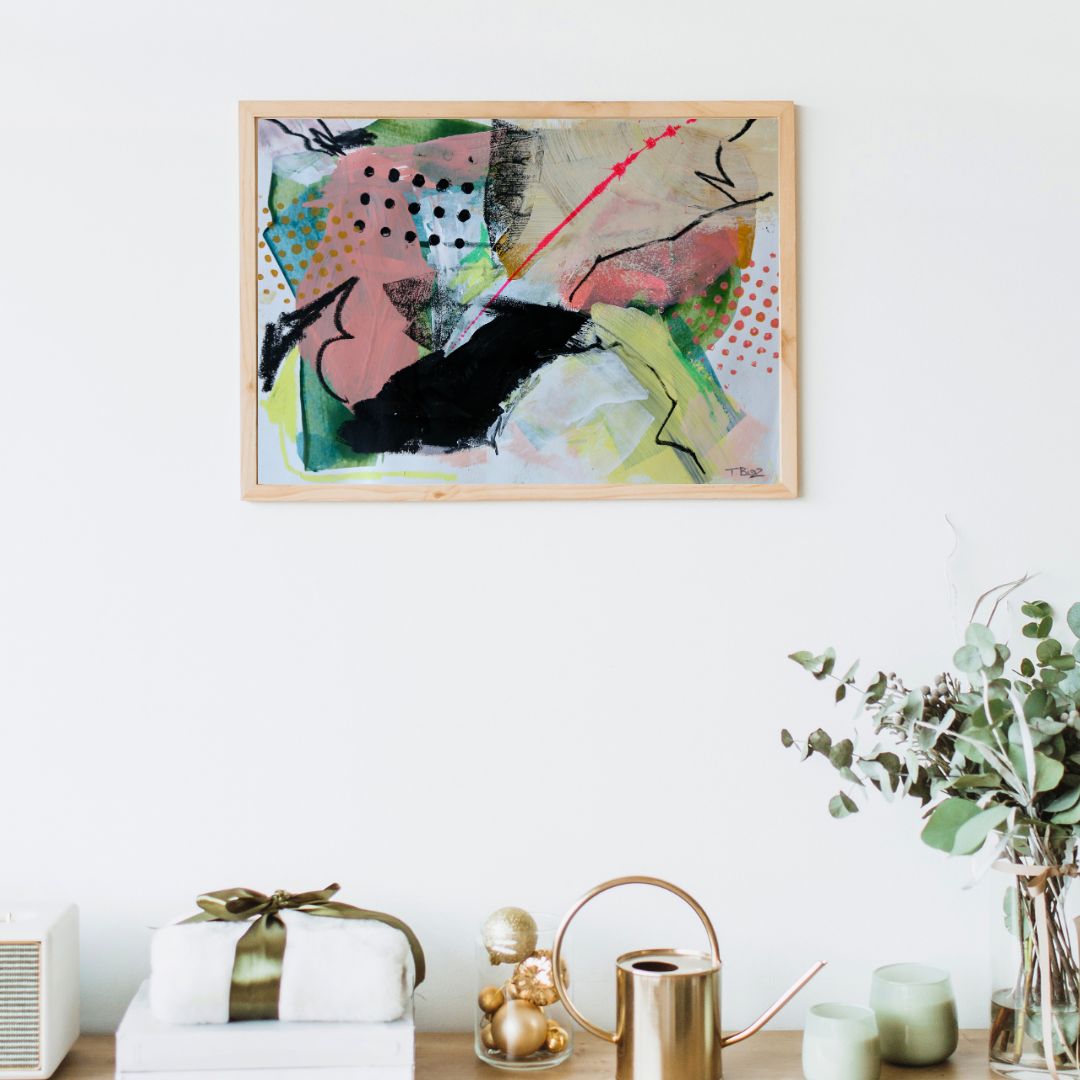 Electric Daydream – A4 Original Painting (Mixed Media on Paper)