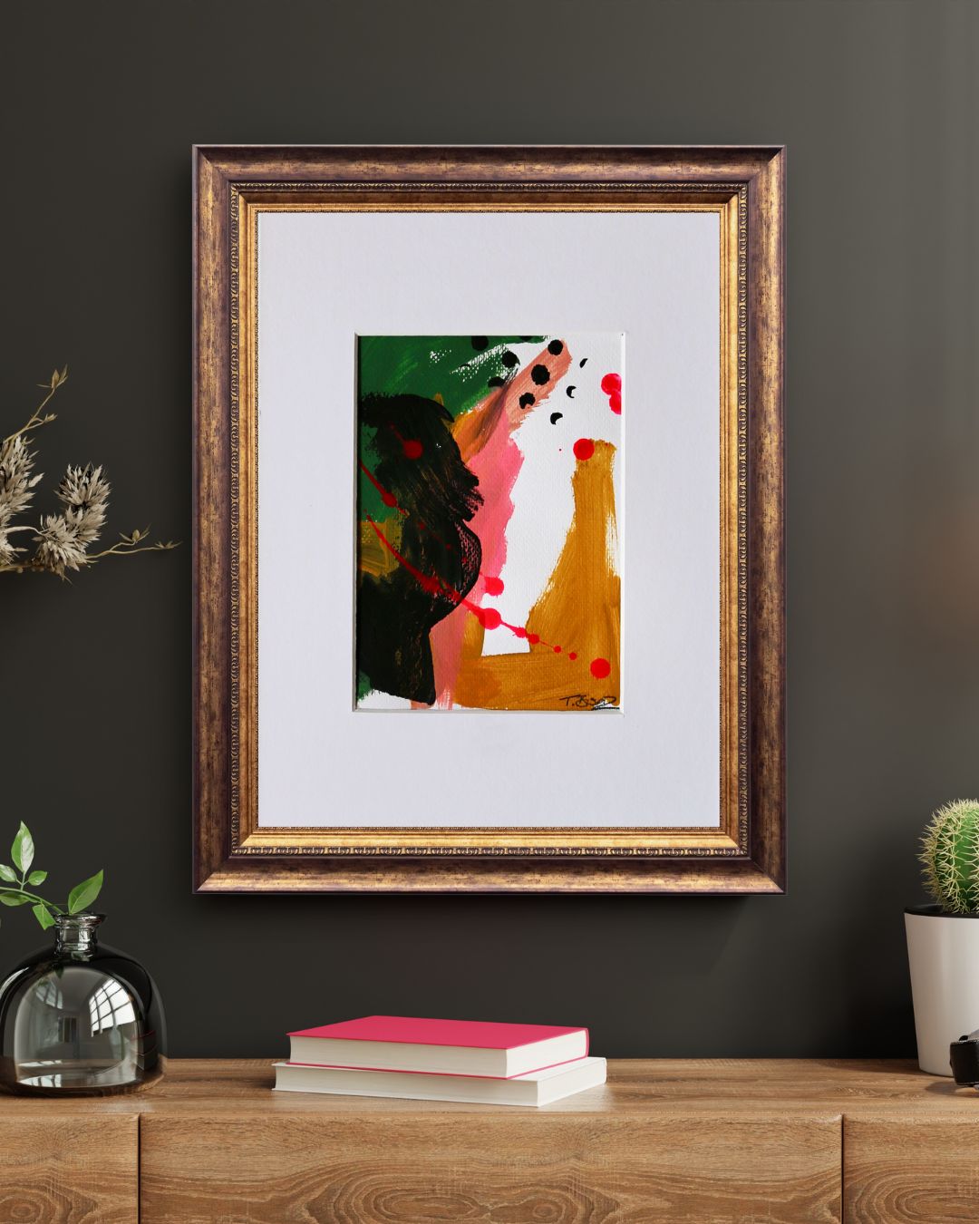 Golden Hour – Original Mixed Media Painting (A5)