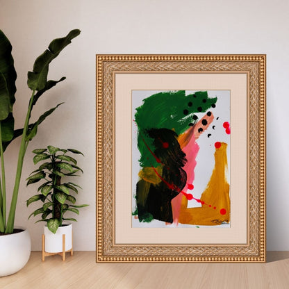 Golden Hour – Original Mixed Media Painting (A5)