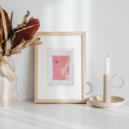 Smileys – Set of 2 Mini Paintings (Acrylic Ink on Japan Paper)