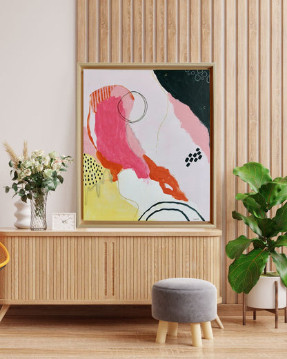 Original Mixed Media Painting, Golden Horizon, 50 x 60 cm, #02