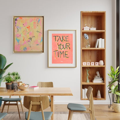 Original Abstract Painting, Paradise, 38 x 46 cm