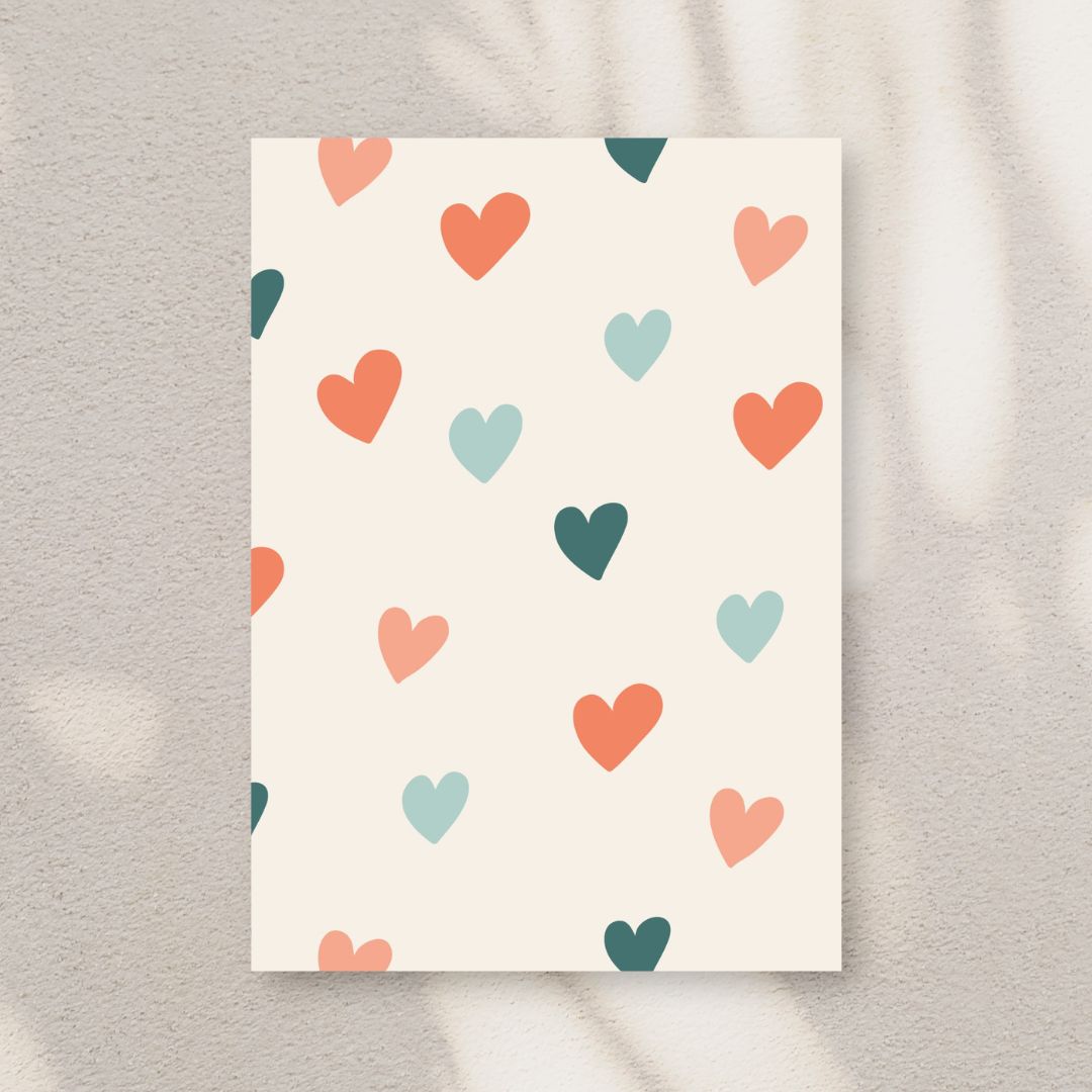 Set of 10 Postcards, Hearts - Tania Bisaz