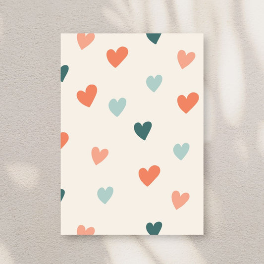 Set of 10 Postcards, Hearts