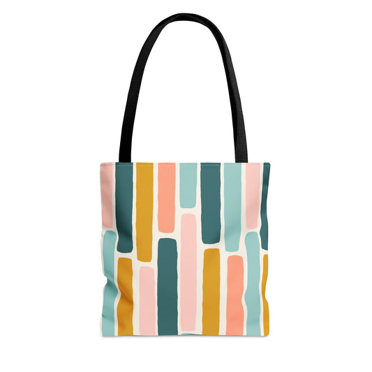 Tote Bag, Watercolor Stripes