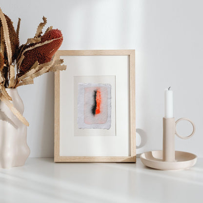 Neon Silence – Set of 3 Mini Paintings (Acrylic Ink on Japan Paper)