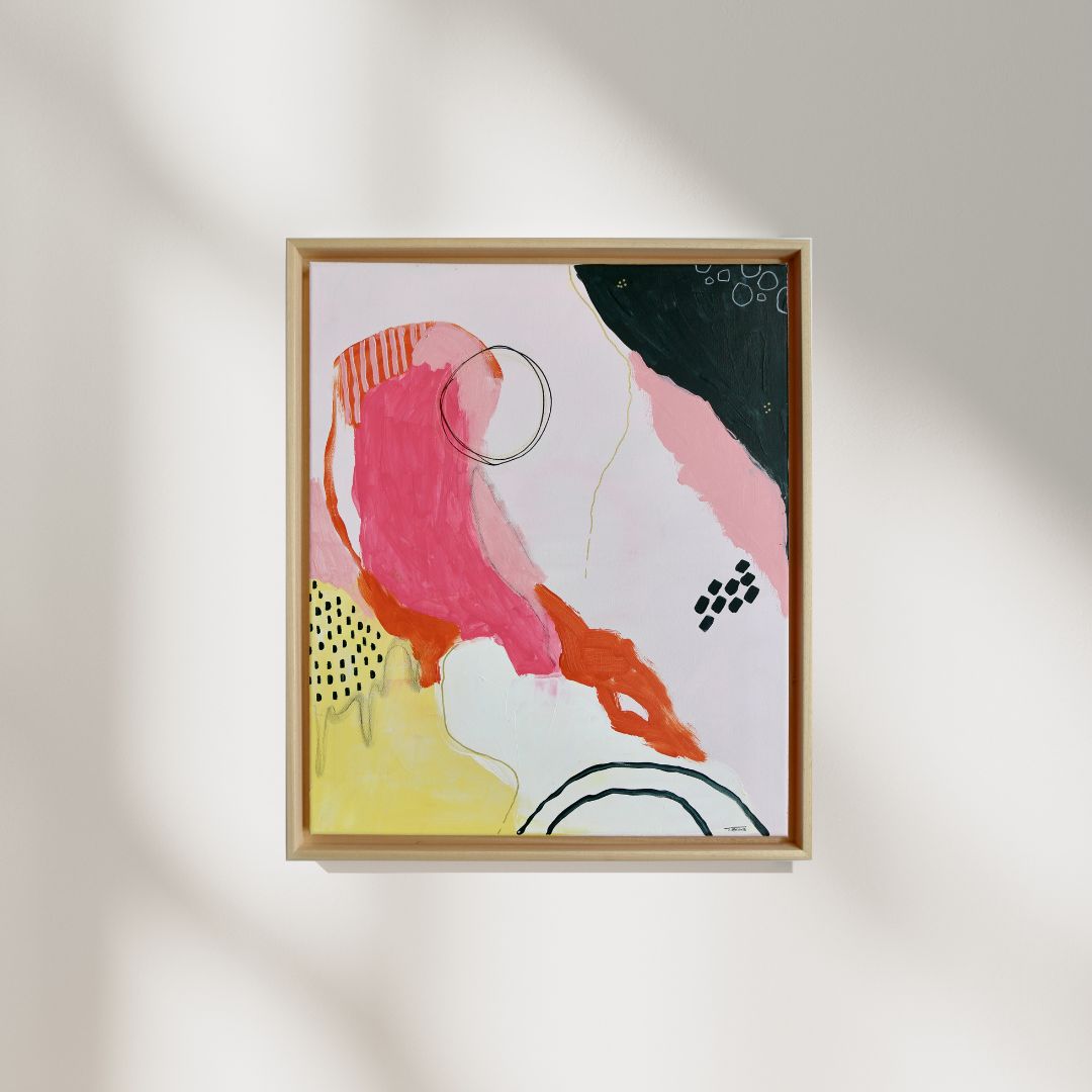 Original Mixed Media Painting, Golden Horizon, 50 x 60 cm, #02