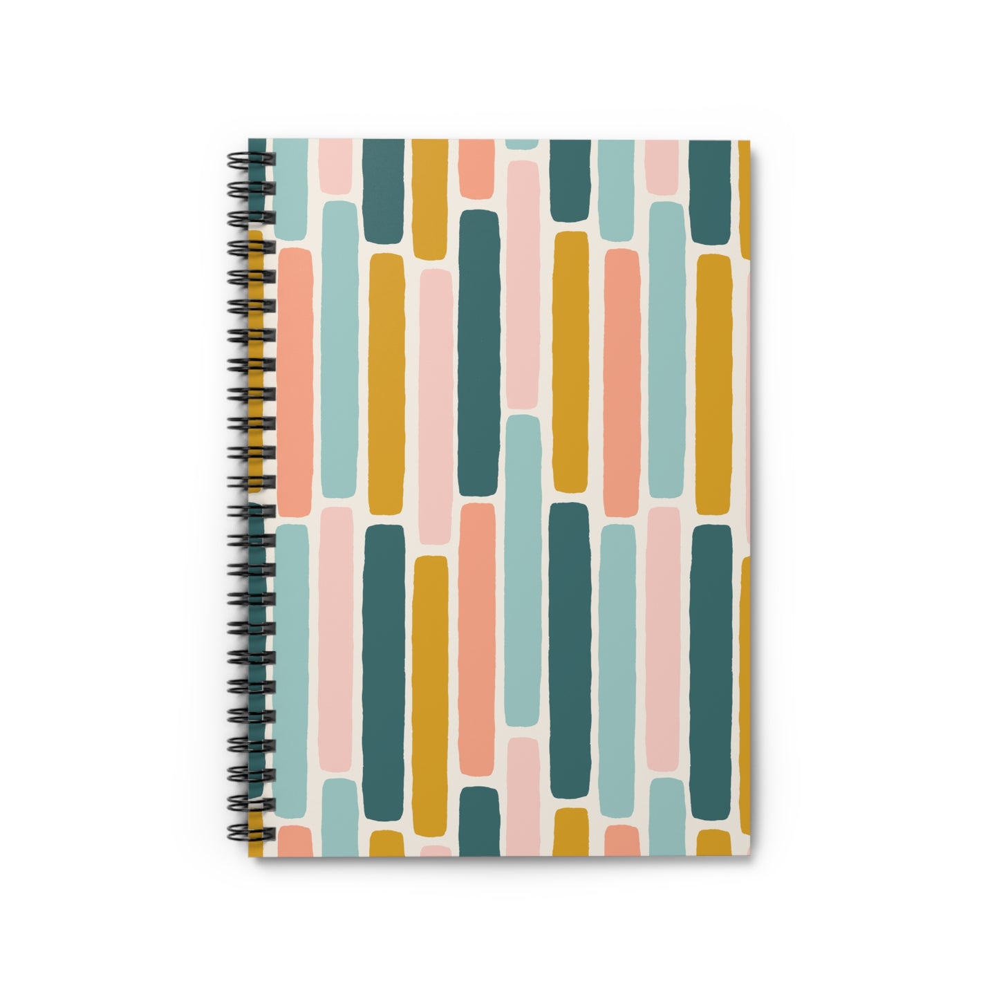 Spiral Notebook - Ruled Line, Watercolour Stripes