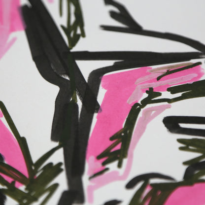 Neon Peaks - A4 Original Painting (Acrylic Marker on Paper)